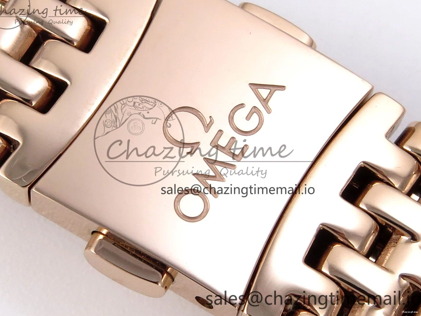 0205 De Ville Prestige Ladies RG VSF 1:1 Best Edition Brown Diamonds Dial on RG Bracelet A Sophisticated 7681